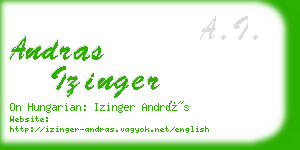 andras izinger business card